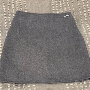 Gray Wool Skirt